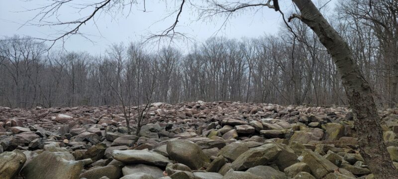 BJ Knapp author of Beside the Music enjoyed visiting Ringing Rocks, Pennsylvania